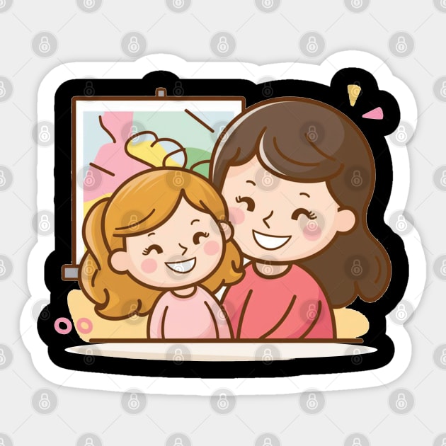 Hug my mother Sticker by Creativoo